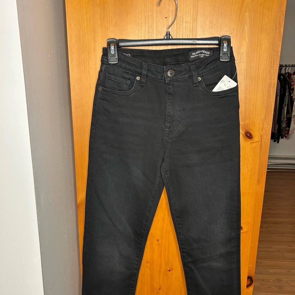Buffalo David Bitton Black Straight Leg Jeans Classic Style❤️Hight rise❤️25 - Picture 2 of 10